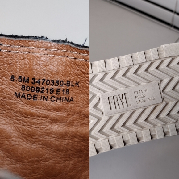 Frye Gia Lug Women's Leather Zip Ankle Booties Sz 8.5 - Picture 14 of 16